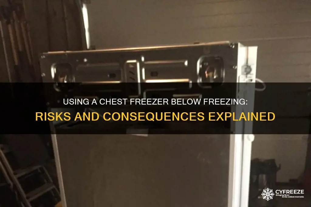 what happens if you use a chest freezer below freezing