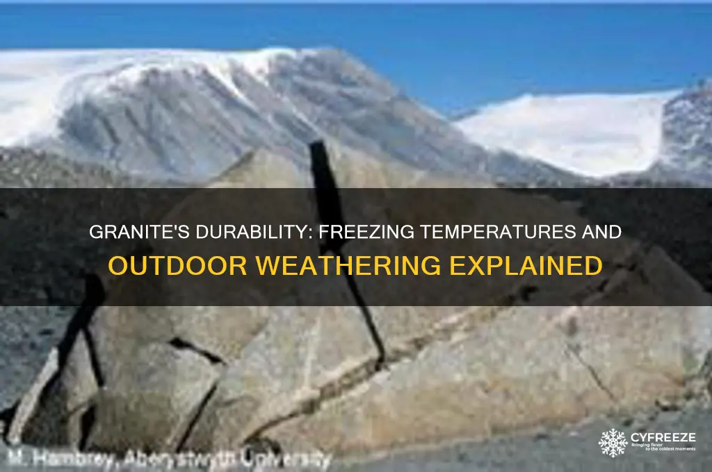 what happens to granite outside in freezing temperatures