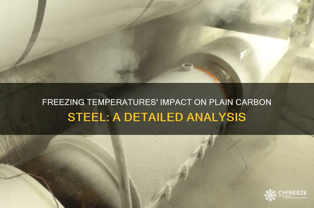 what happens to plain carbon steel at freezing temperatures