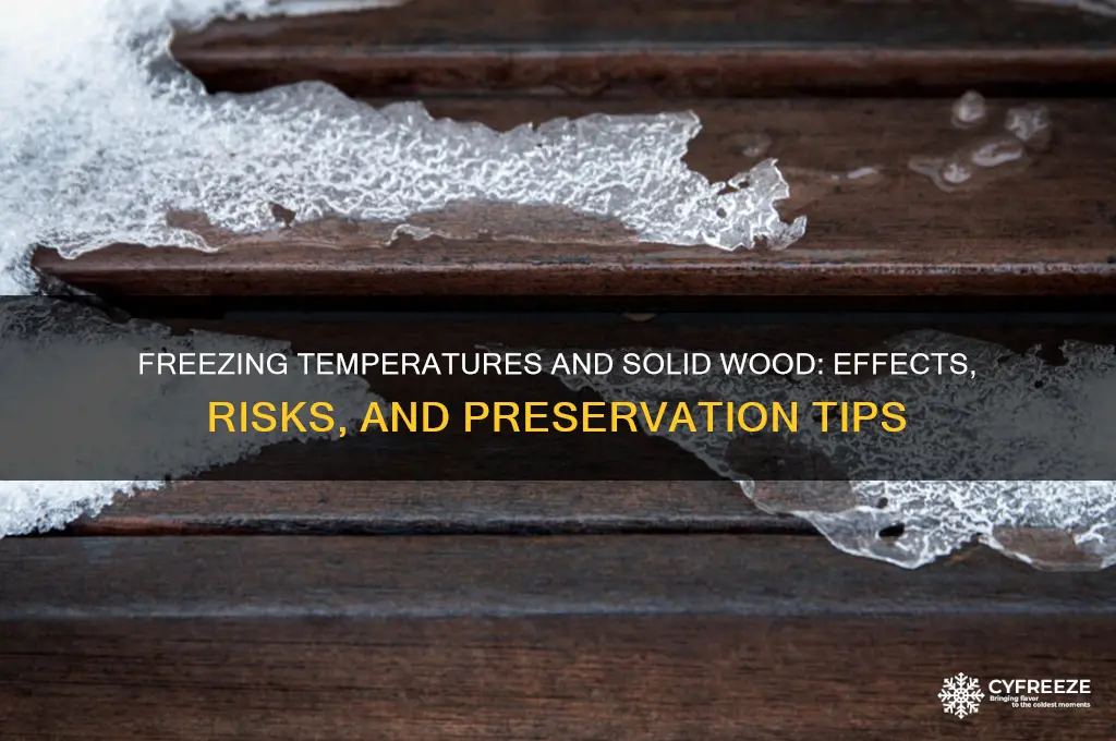 what happens to solid wood in freezing temperatures