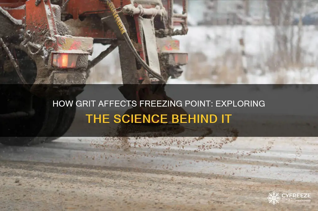 what happens to the freezing point when grit is added