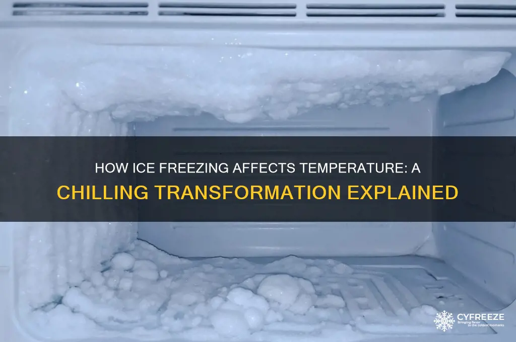 what happens to the temperature when ice freezes