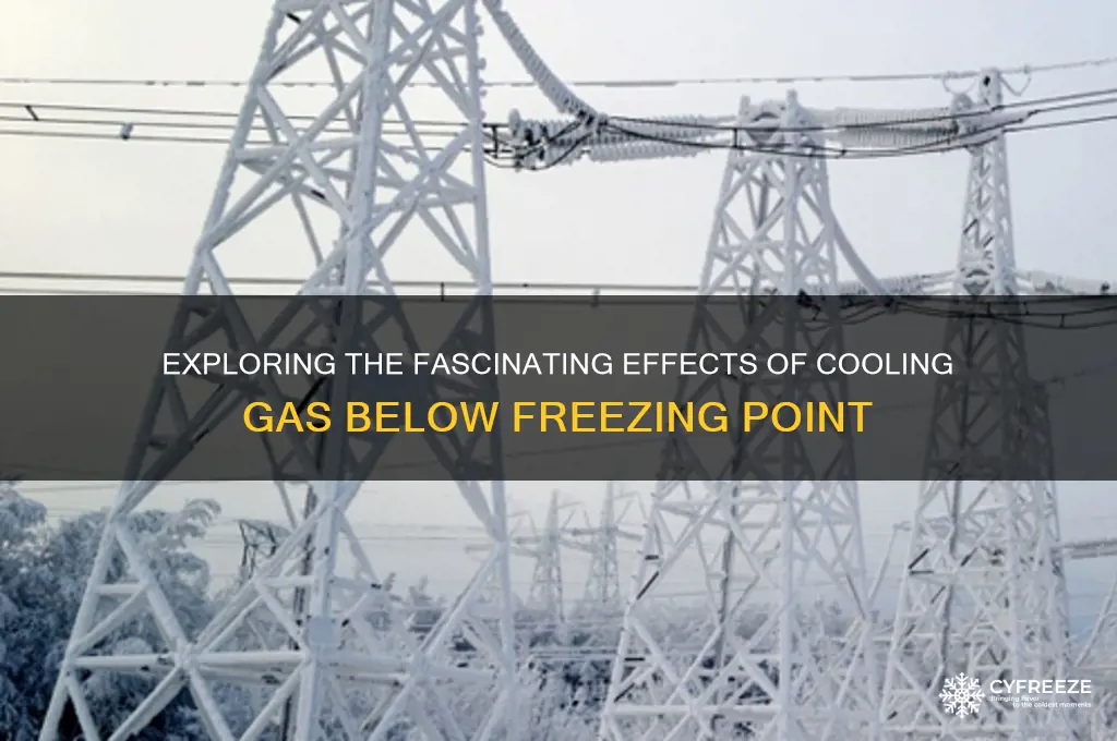 what happens when gas is cooled below its freezing point