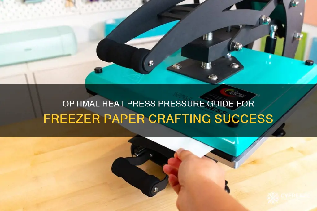 what heat press pressure do i use for freezer paper