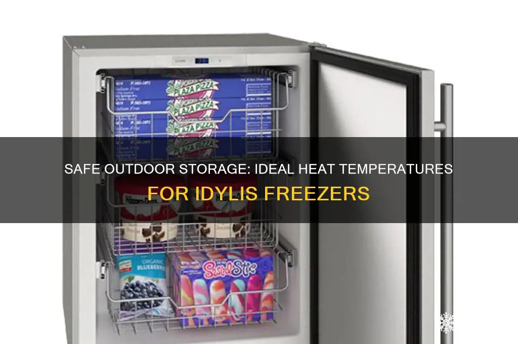 what heat temperatures can i store my idylis freezer outside