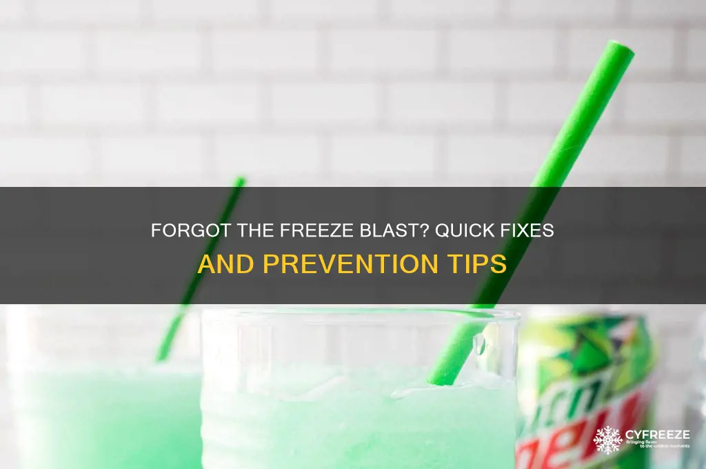 what if i forgot to get the freeze blast