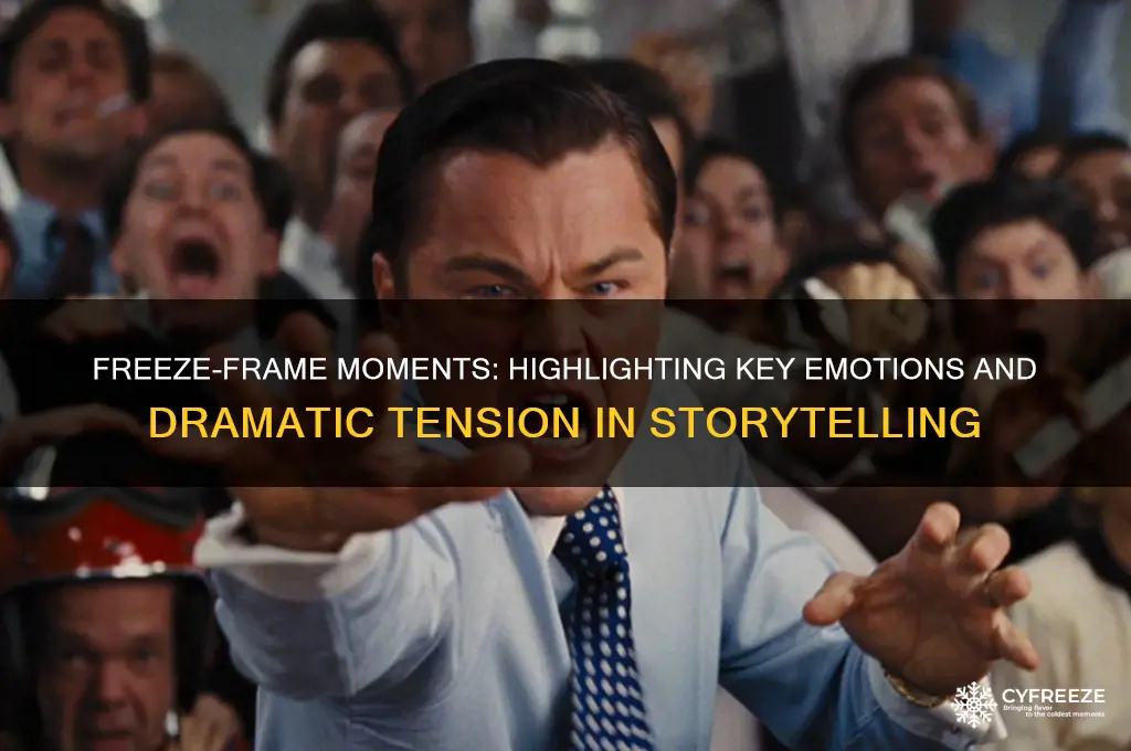 what is a freeze-frame often used to underscore