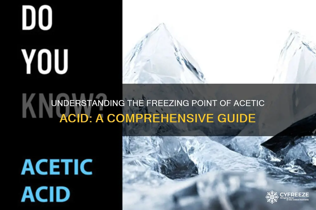 what is a freezing point of acetic acid