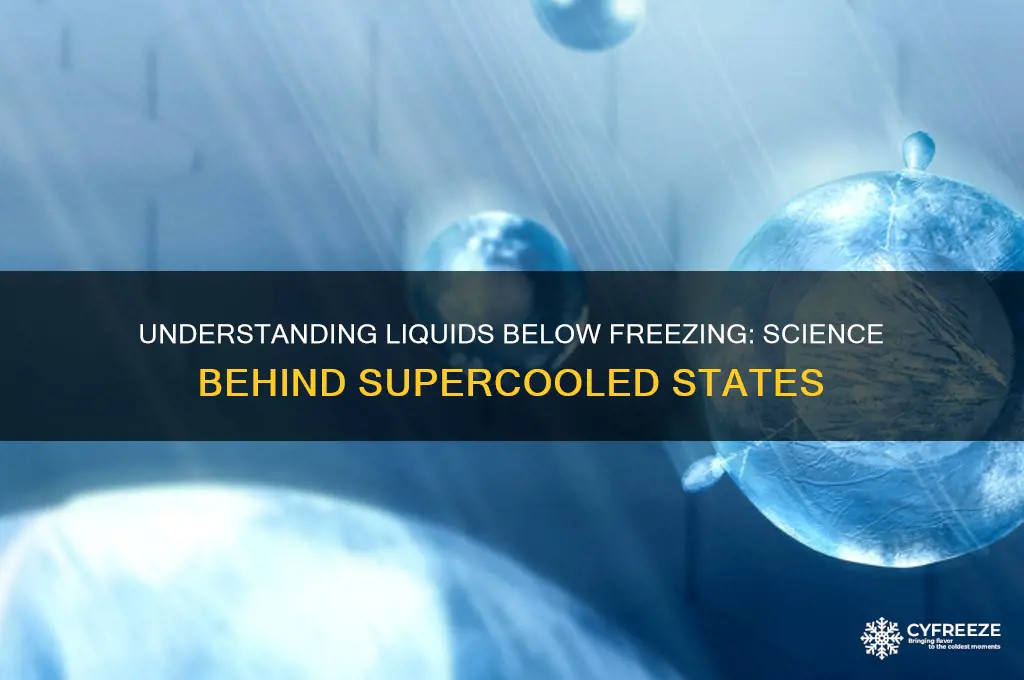 what is a liquid below freezing point