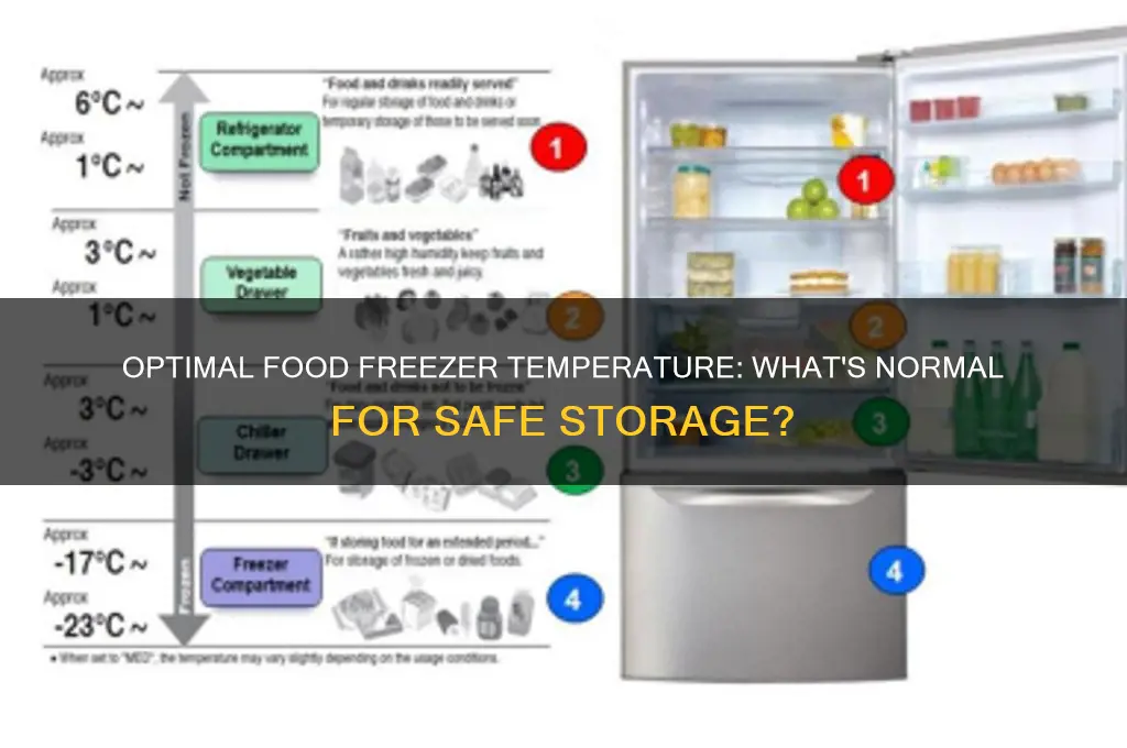 what is a normal food freezer temperature