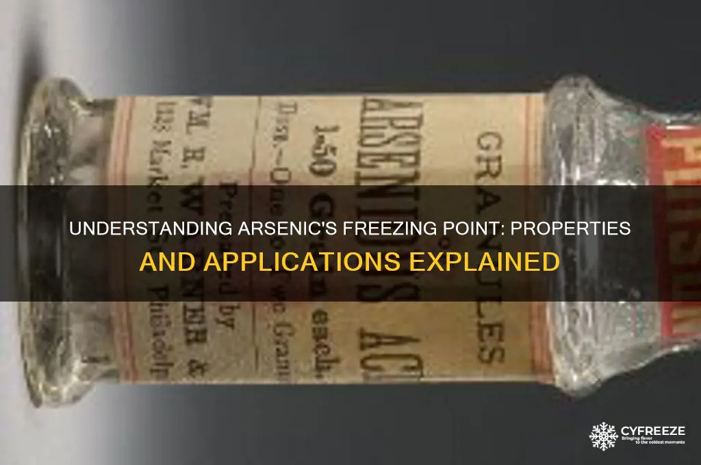 what is arsenic freezing point
