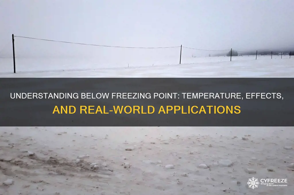 what is below freezing point