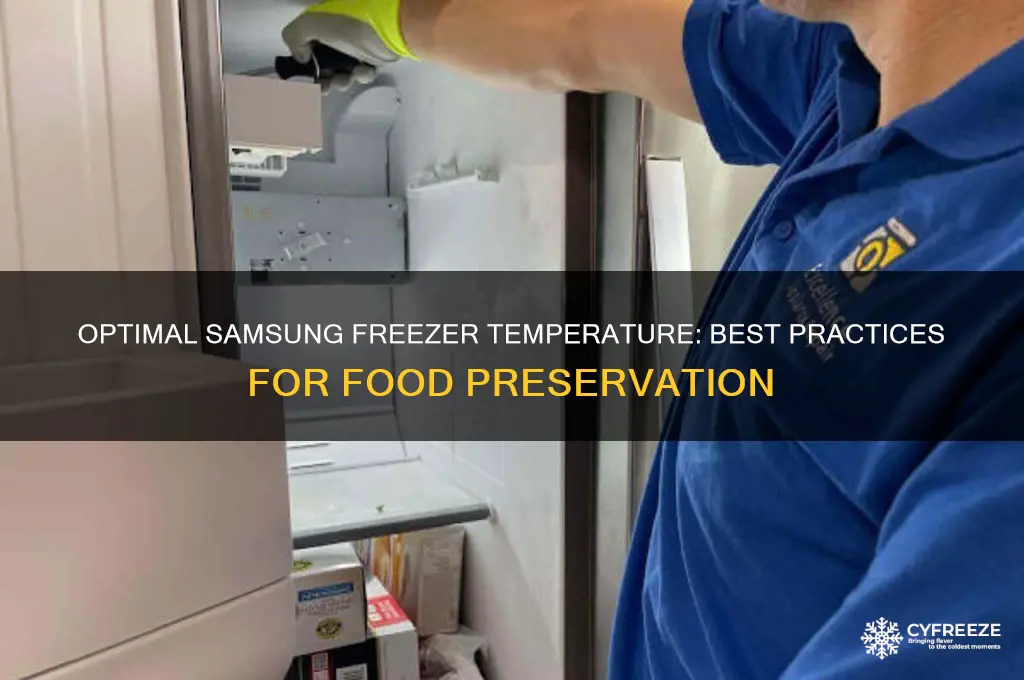 what is best temperature for samsung freezer