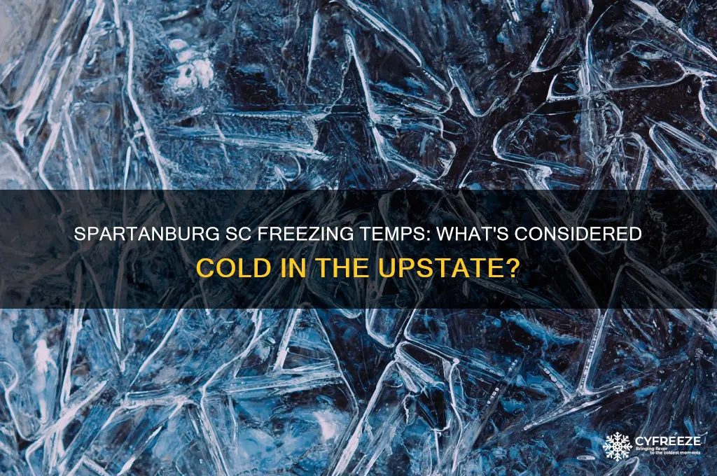 what is considered a freezing temperature in spartanburg sc