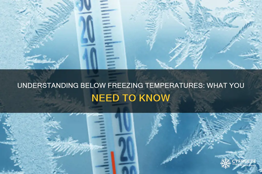 what is considered below freezing temperature