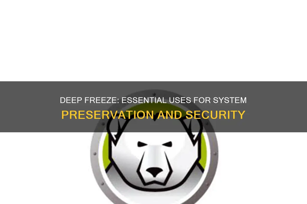 what is deep freeze used for