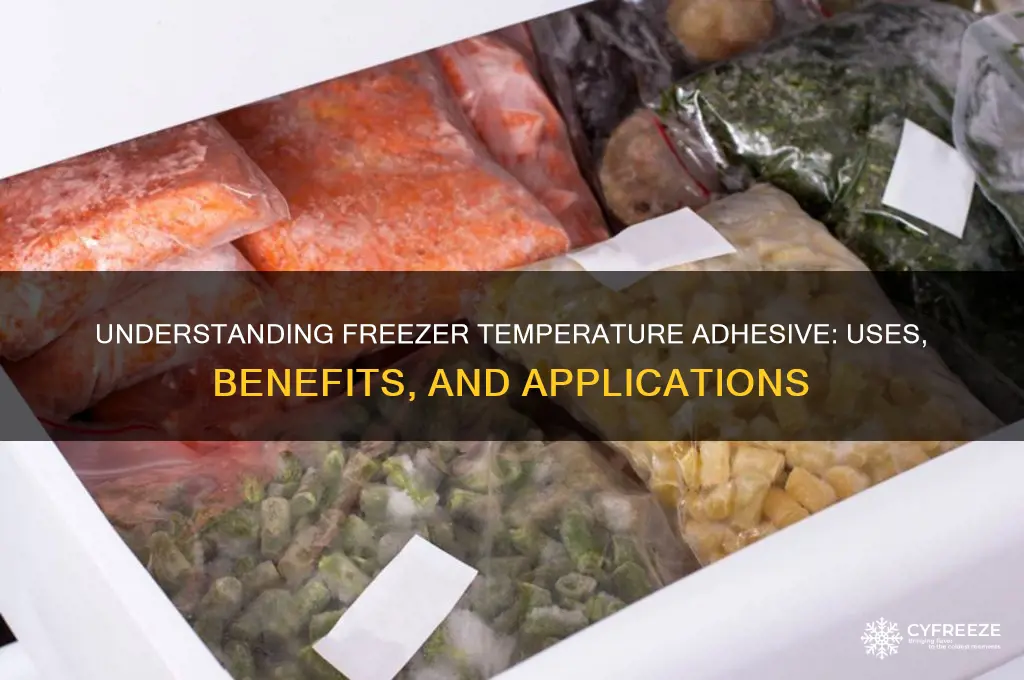 what is freezer temperature adhesive