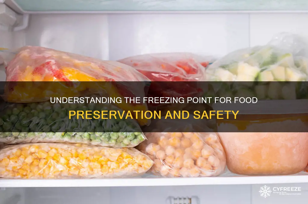 what is freezing point for food