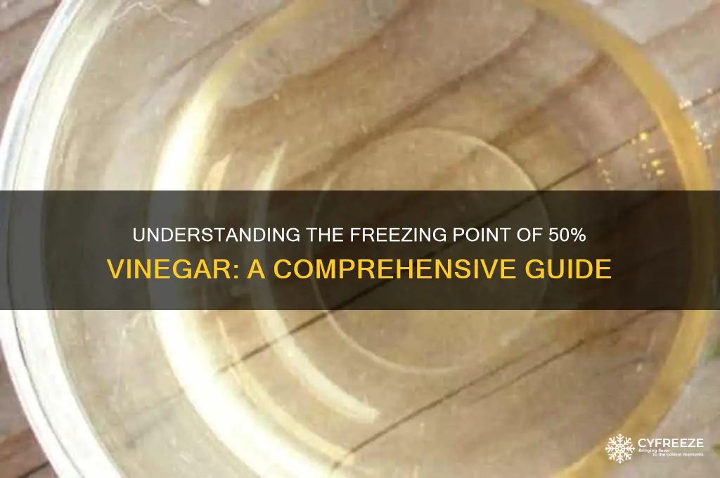 what is freezing point of 50 vinegar