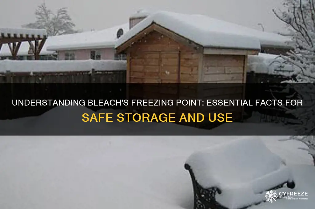 what is freezing point of bleach
