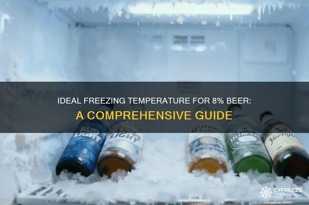 what is freezing temperature for 8 beer