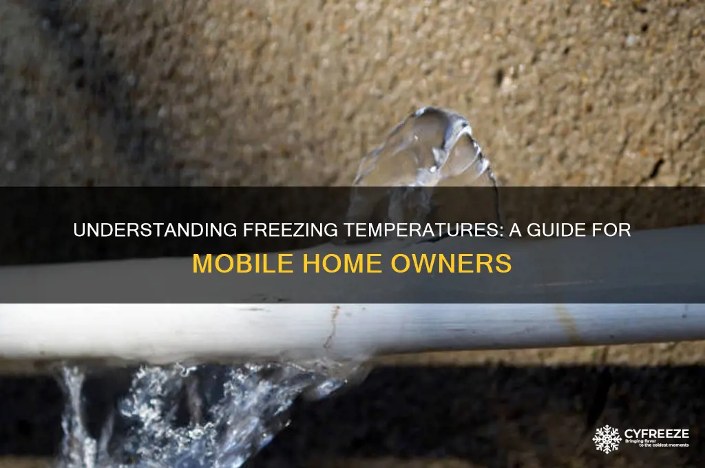 what is freezing temperature for mobile homes
