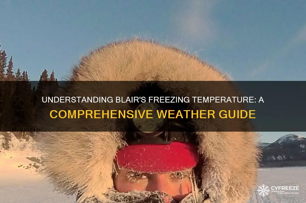 what is freezing temperature in blair