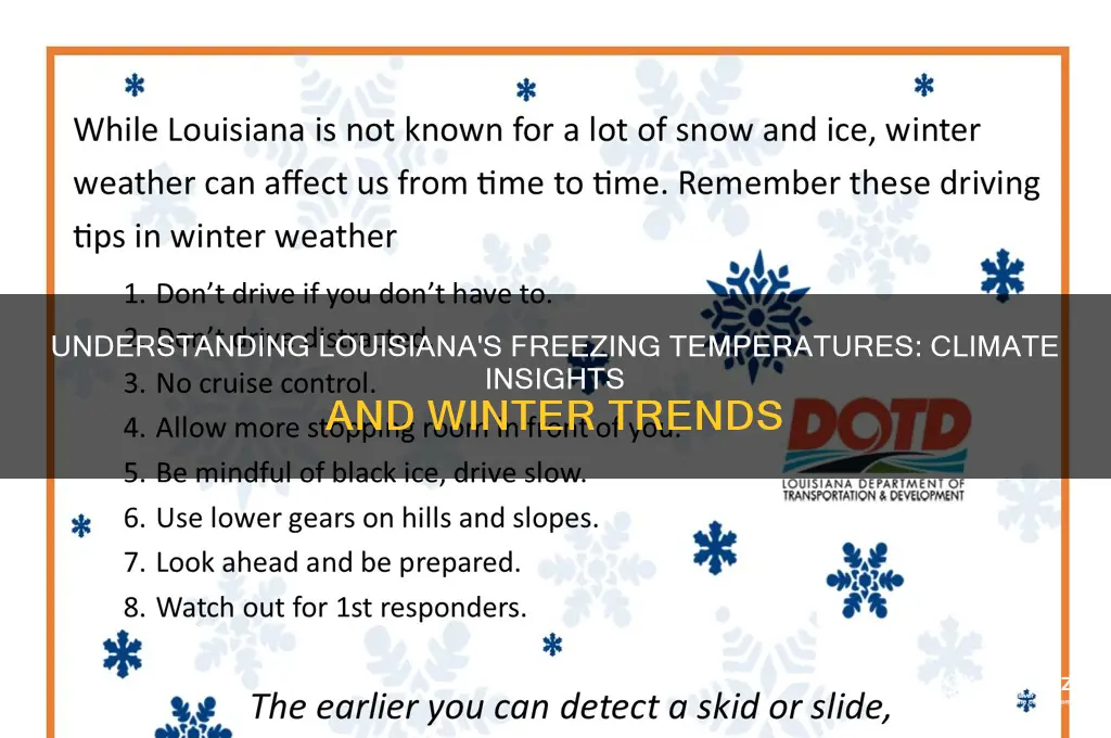 what is freezing temperature in louisiana
