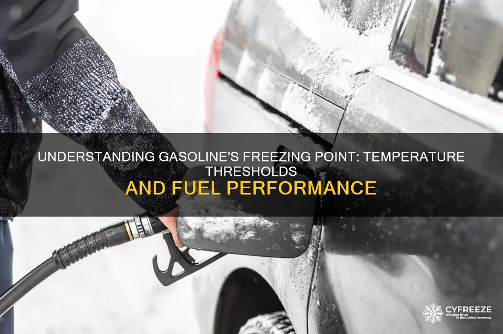 what is gasolines freezing point