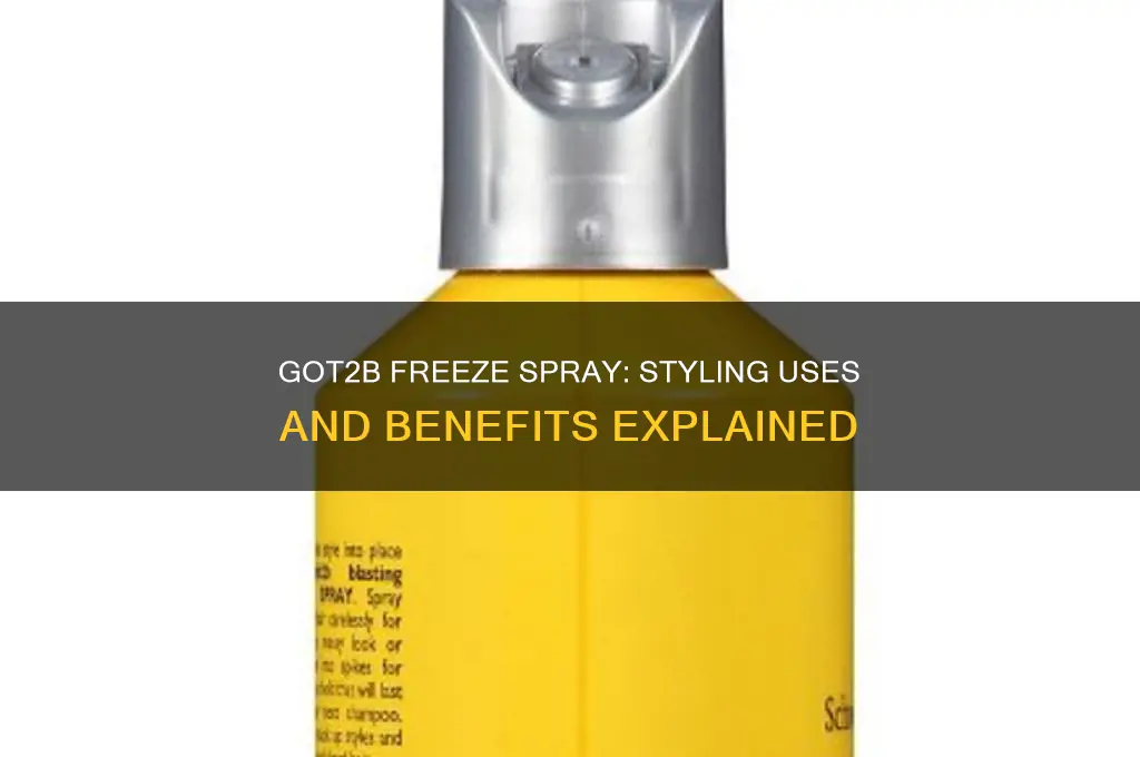 what is got2b freeze spray used for