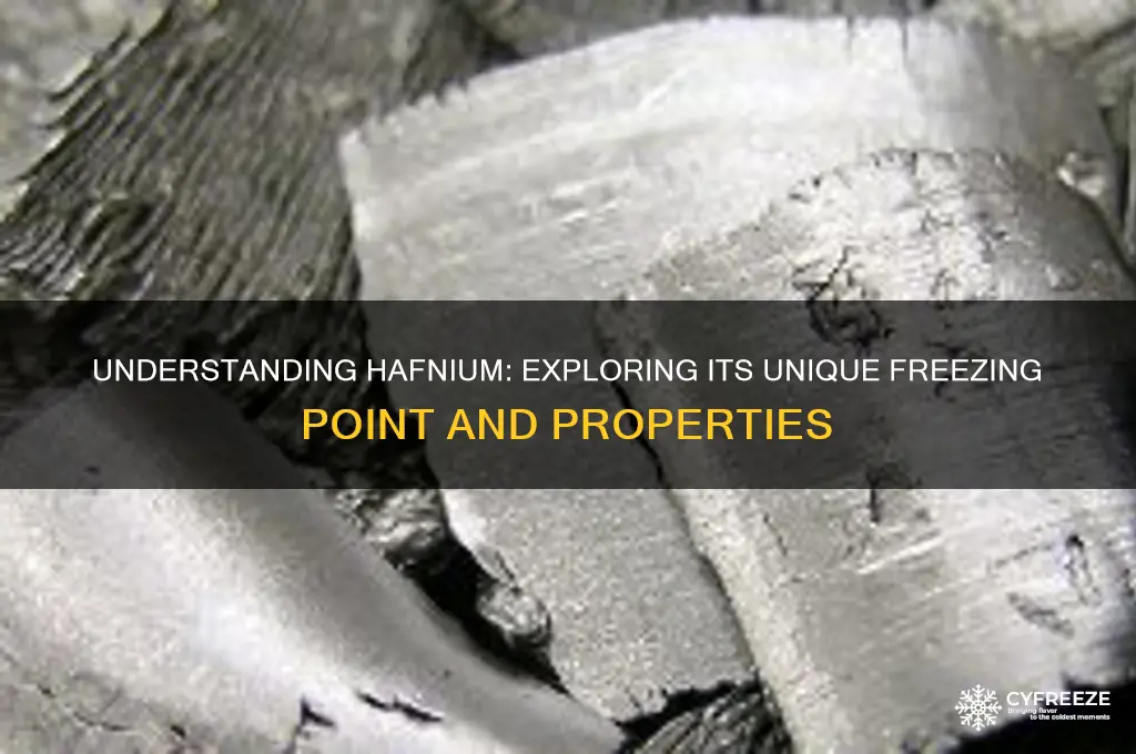 what is hafniums freezing point