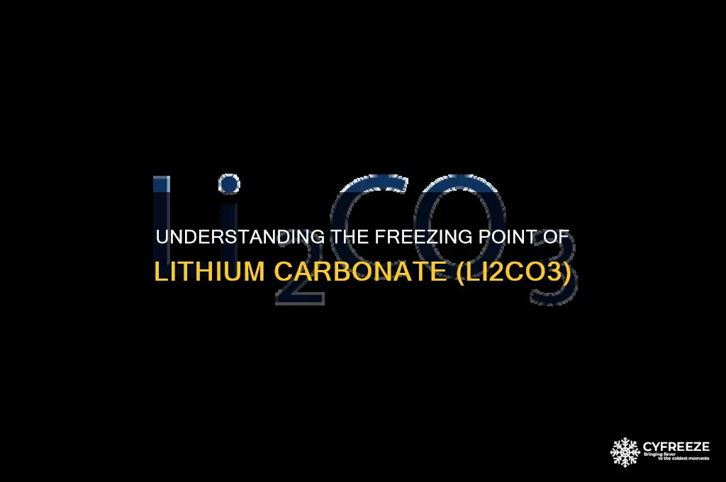 what is li2co3 freezing point