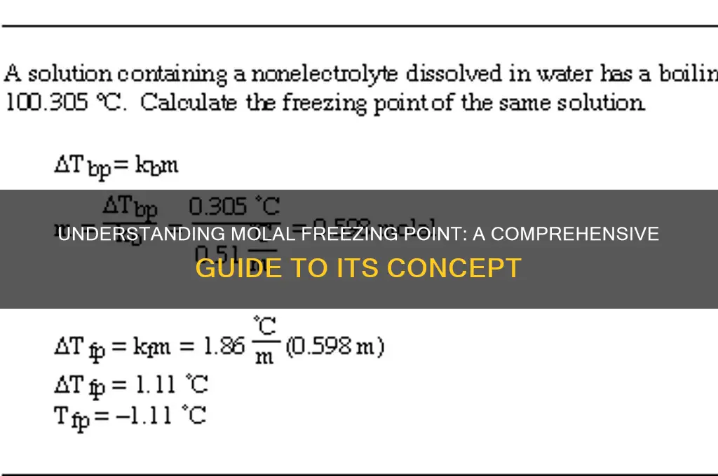 what is molal freezing point