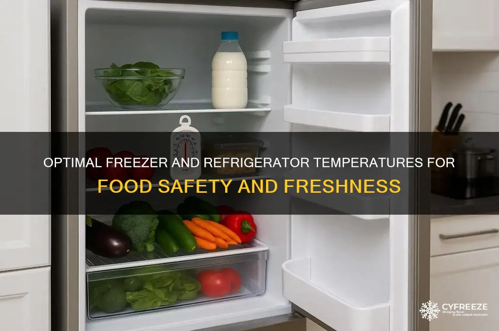 what is normal setting temperature for a freezer and refridgerator