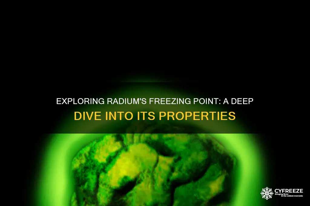 what is radiums freezing point