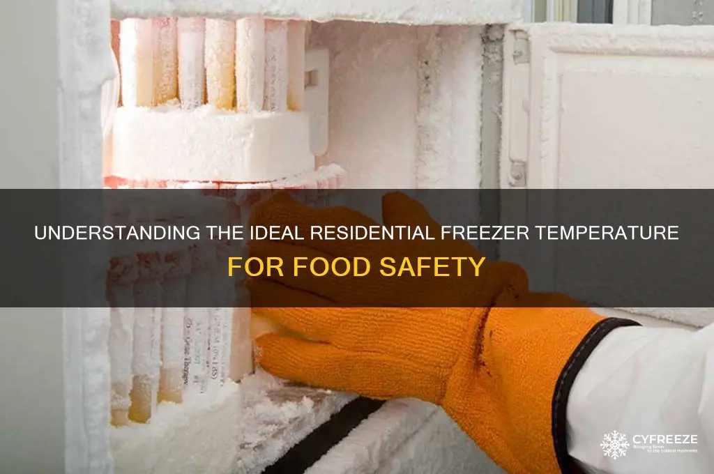 what is the average temperature of a residential freezer