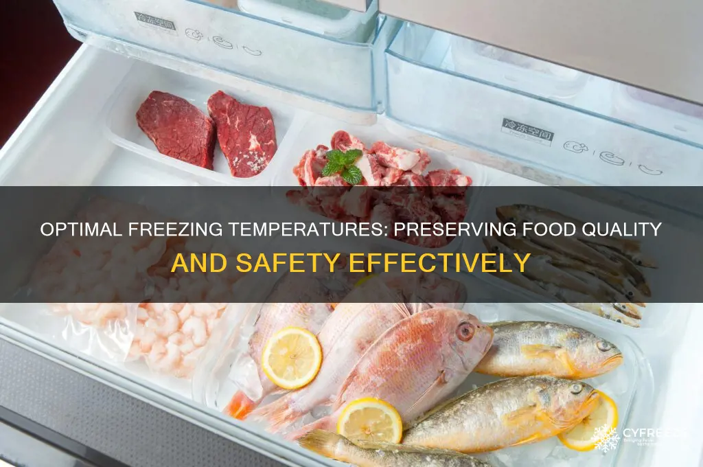 what is the best temperature for freezing foods
