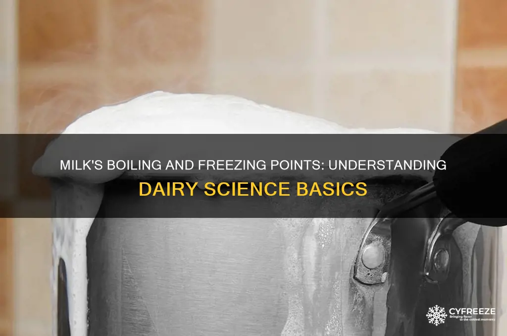 what is the boiling and freezing point of milk