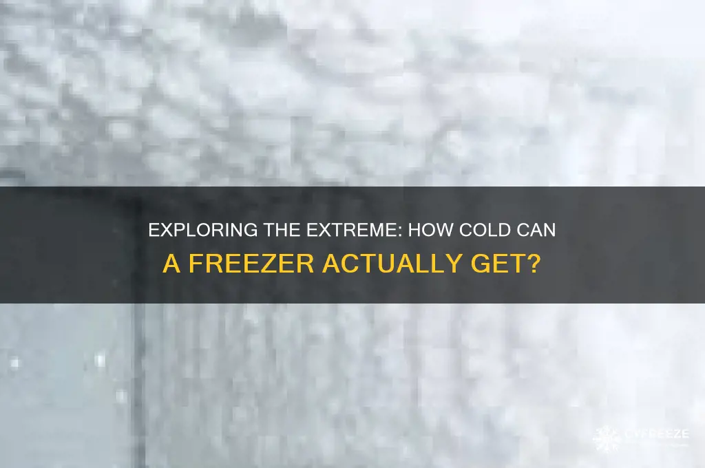 what is the coldest a freezer can get