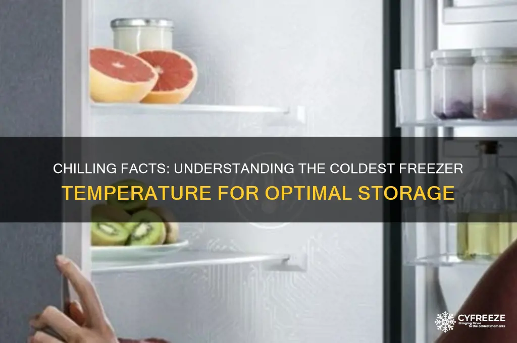what is the coldest freezer temperature