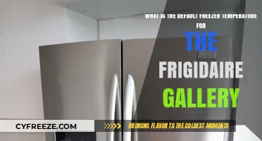Optimal Frigidaire Gallery Freezer Temperature: Default Setting Guide