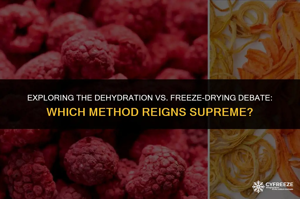 what is the difference between dehydrated and freeze dried