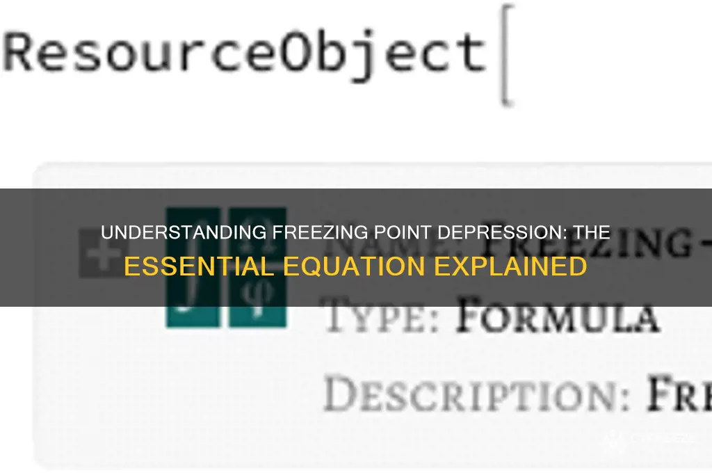 what is the eqn for freezing point depression