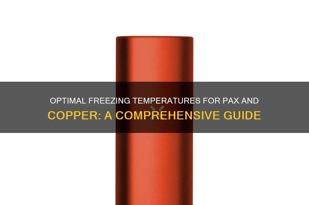 what is the freest freezing temperature for pax or copper