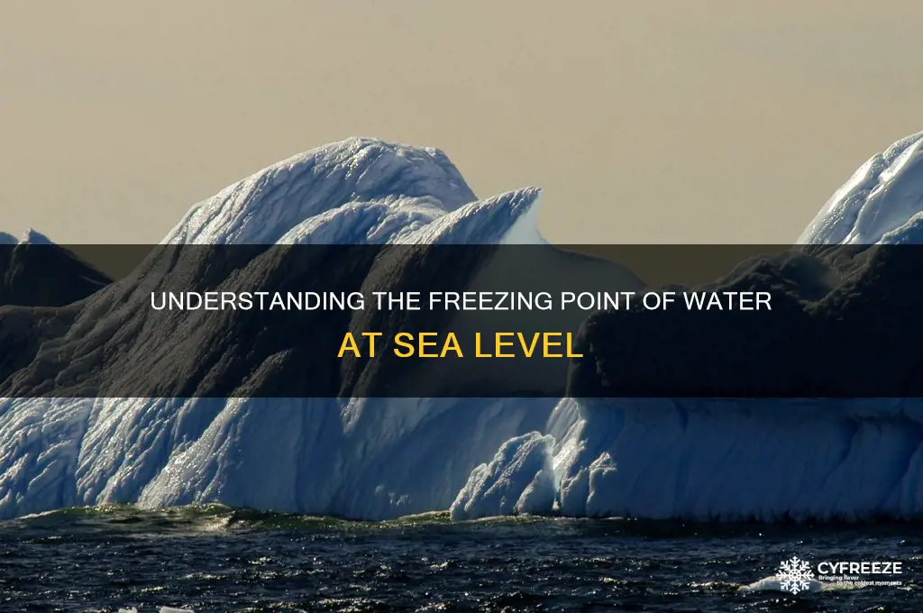 what is the freezing point at sea level