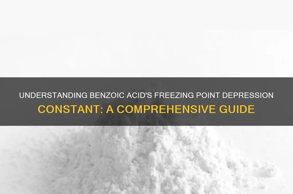 what is the freezing point depression constant of benzoic acid