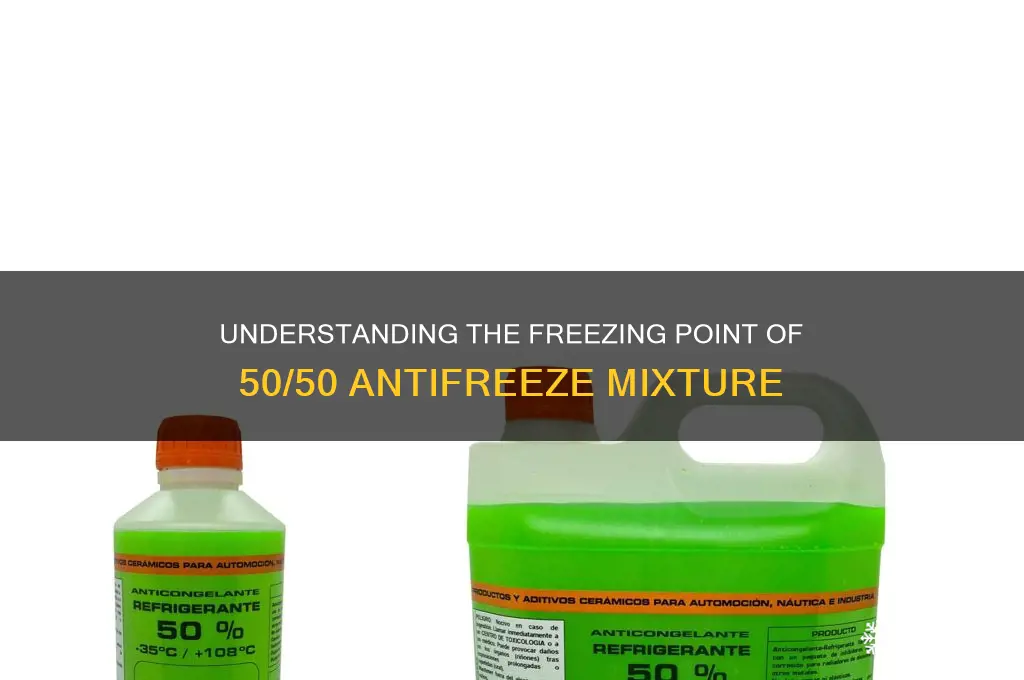 what is the freezing point of 50 50 antifreeze