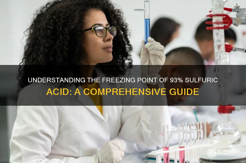 what is the freezing point of 93 sulfuric acid