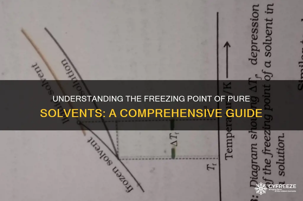 what is the freezing point of a pure solvent