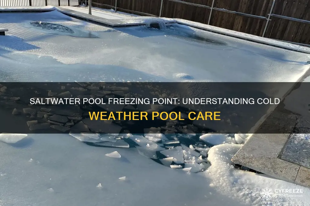 what is the freezing point of a saltwater pool